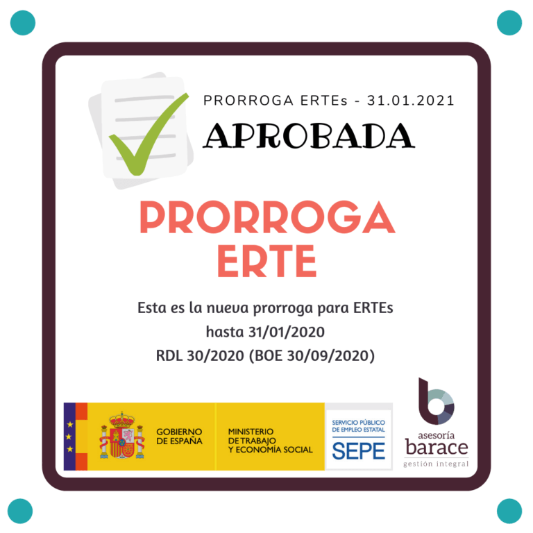 Nueva prorroga para ERTEs